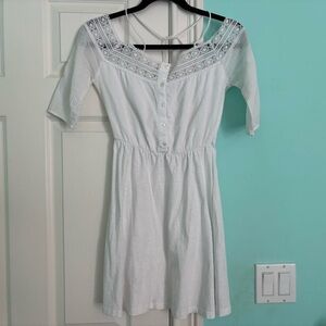 Topshop White Off-The-Shoulder Dress!